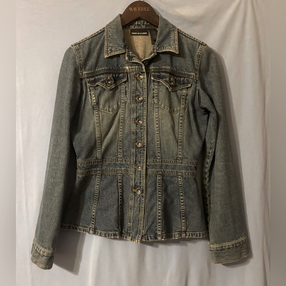 Vintage DKNY Jeans Denim Fitted Jacket Size M